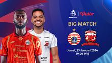 Nonton Live Streaming BRI Super League Pekan Ke-18: Persija Jakarta vs Madura United, Tayang di Vidio