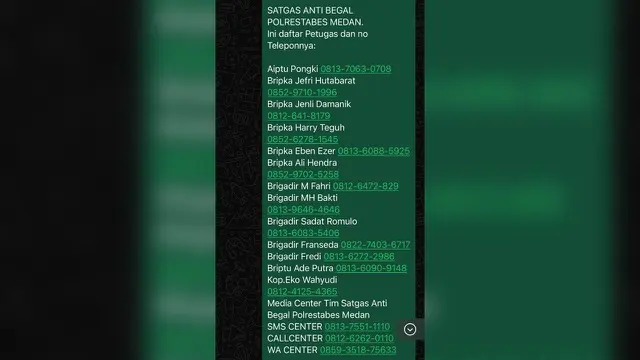 Tangkapan layar smartphone