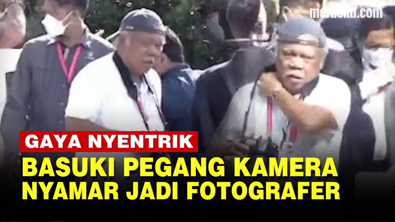 VIDEO: Menteri Basuki 'Menyamar' Jadi Fotografer Bareng Bule di G20
