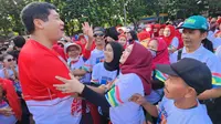 Tokoh nasional Maruarar Sirat atau akrab disapa Ara Sirait  saat mengikuti Senam Bugar Ceria di lapangan Gasibu Mini (Gasmin) Kota Bandung Jawa Barat, Minggu (2/7/2023). (Foto: Istimewa).