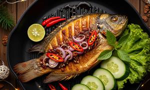 6 Resep Ikan Gurame Bakar Teflon yang Lezat dan Mudah, Cocok untuk Malam Tahun Baru (Foto: Gemini AI)
