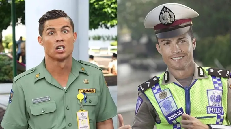 6 Editan Foto Cristiano Ronaldo Jika Jadi Petugas Keamanan Ini Kocak