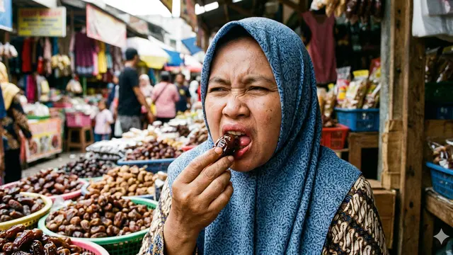 Ciri Kurma Oplosan Pemanis Buatan (Foto: Gemini AI)