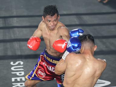 Kkajhe saat melawan Brian Lawitan dalam ajang HSS Series 7 The Redempetion di W Super Club Gatsu, Jakarta, Sabtu, (07/02/2026). (Bola.com/M Iqbal Ichsan)