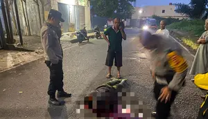 Jasad Pria Bersimbah Darah Ditemukan di Tengah Jalan Sukabumi