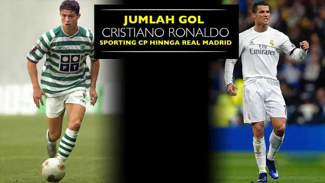 Video jumlah gol-gol Cristiano Ronaldo dari tahun ke tahun saat di Sporting CP hingga Real Madrid selama 14 tahun terakhir.