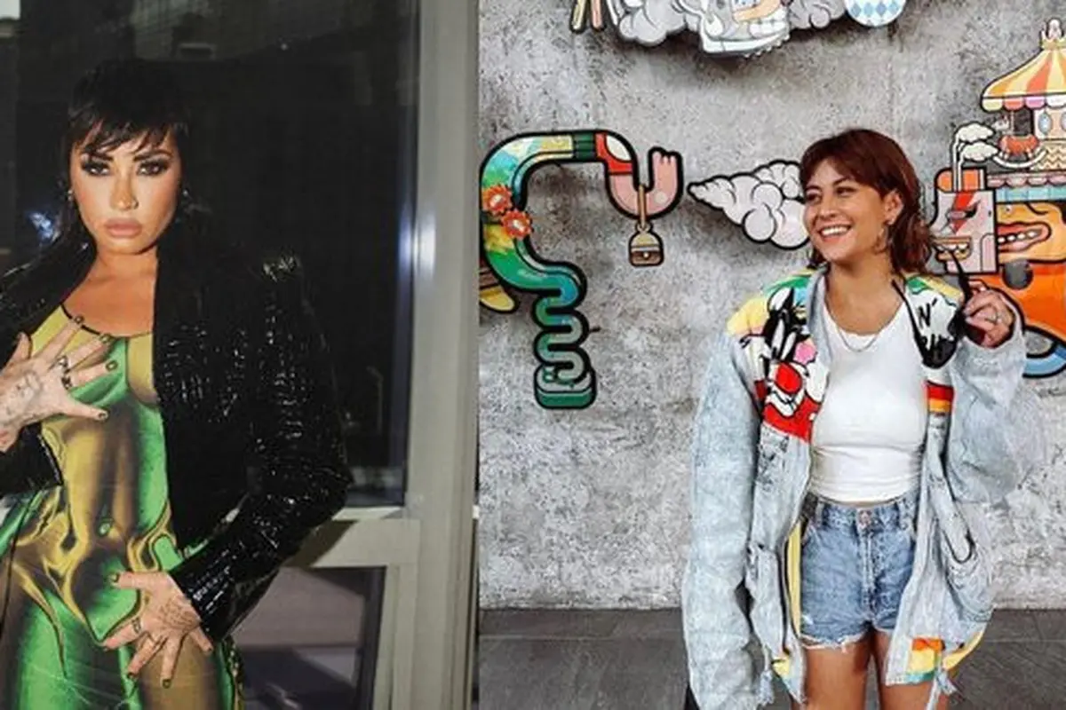 Inspirasi Model Rambut Mullet Wanita yang Bikin Tampil Berani (credit: instagram/narinkovilda;ddlovato)