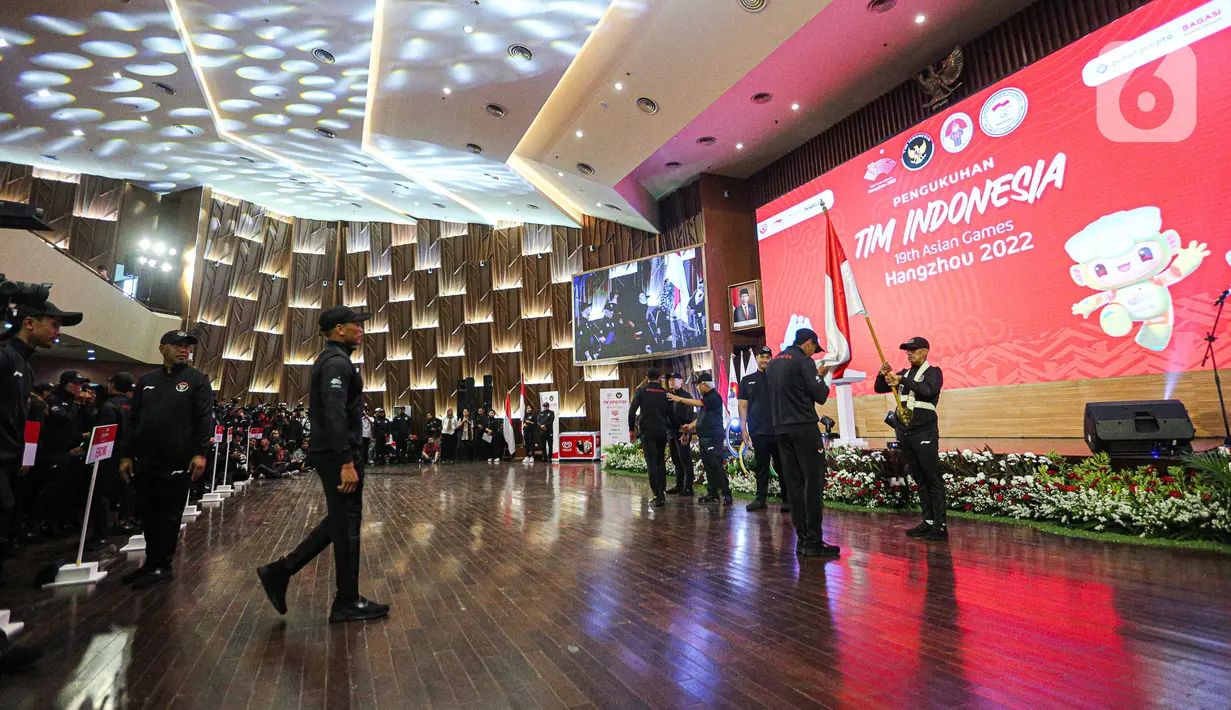 Sementara itu, Ketum KOI Raja Sapta Oktohari mengatakan meskipun Asian Games sempat tertunda selama satu tahun tapi semangat para atlet Indonesia tak akan luntur. (Liputan6.com/Faizal Fanani)