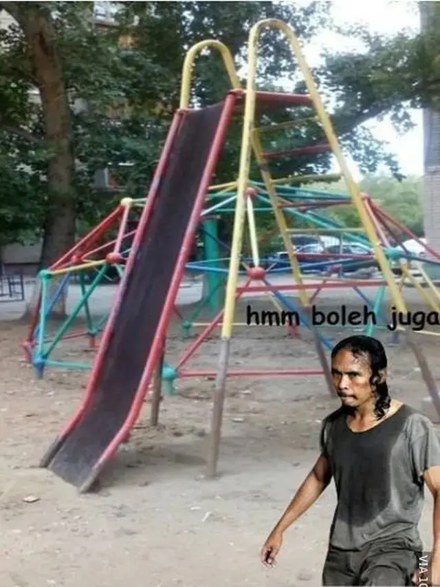 10 Potret Wahana Perosotan Nyeleneh, Desainnya Bikin Orang Tua Geleng Kepala