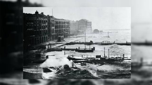 Kapal-kapal kandas di Pelabuhan Hong Kong 18 September 1906