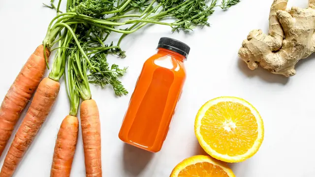 Jus Jeruk dan Wortel