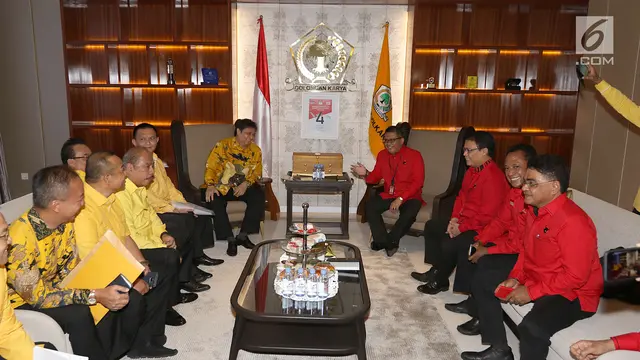 Bahas Pilpres 2019 Sekjen PDIP Sambangi Golkar