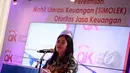 Menko PMK, Puan Maharani memberikan sambutan saat meluncurkan mobil literasi keuangan (Si Molek) di Kantor Menko PMK, Jakarta, Selasa (12/5/2015). 21 unit Si Molek diluncurkan untuk menambah 20 mobil yang sudah ada sebelumnya. (Liputan6.com/Faizal Fanani)