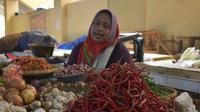 Pedagang cabai di Pasar Pasir Gintung, Bandar Lampung. Foto: (Liputan6.com/Ardi)