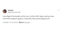 Cuitan Netizen Logo Twitter Berubah. (Sumber: Twitter/@ignatiuswisnu01)