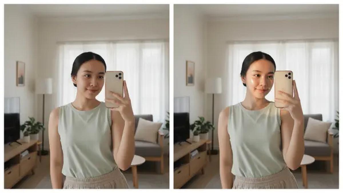 Prompt Gemini AI Terbaik untuk Edit Foto Wajah Selfie agar Glowing dan Natural (created by AI)