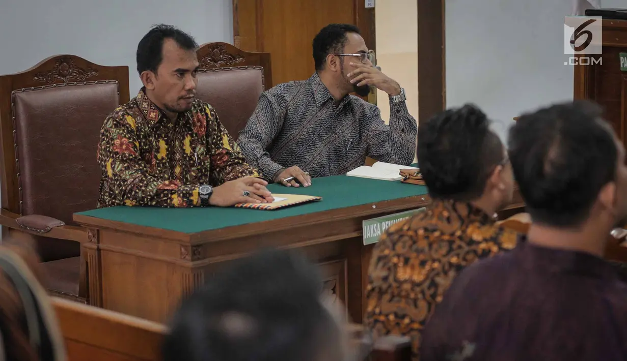Kuasa hukum penggugat Harimau Jokowi, Saiful Huda mengikuti sidang lanjutan mengenai Akta dan SK Pendirian Partai Gerindra dan SK penunjukan para pengurus BPN Prabowo-Sandiaga Uno di PN Jakarta Selatan, Selasa (19/3). Liputan6.com/Faizal Fanani)
