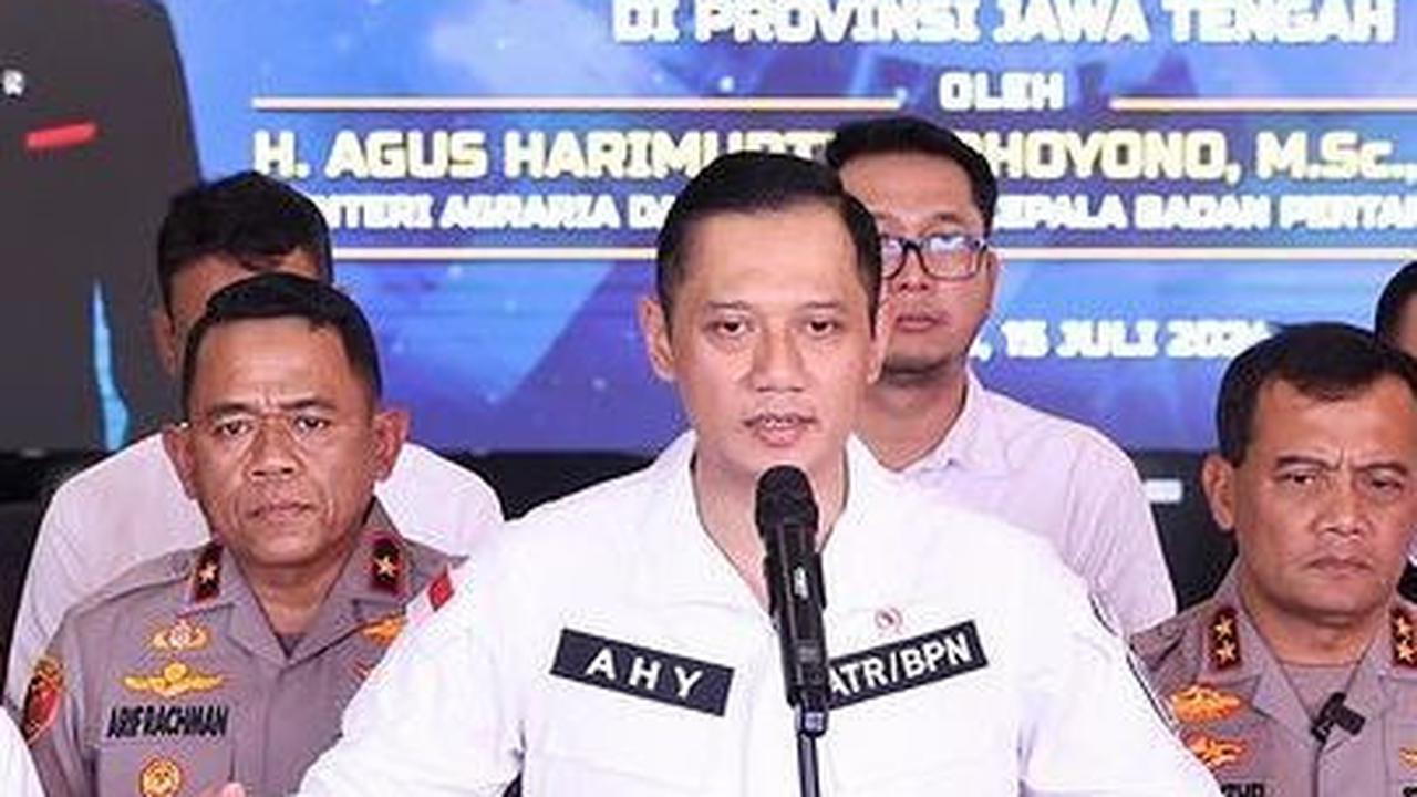 "Di Provinsi Jawa Tengah ini ada dua kasus mafia tanah yang akan kami ungkap hari ini," ungkap AHY dalam konferensi pers pada Senin (15/7).