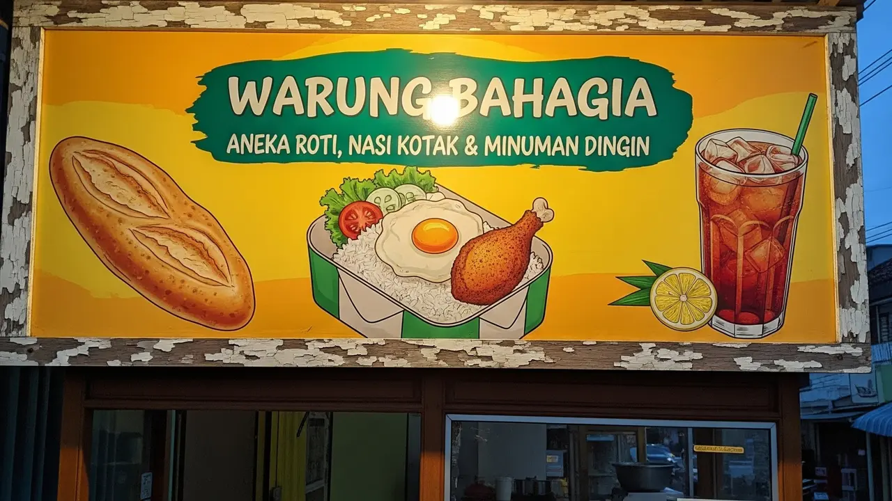 Desain Papan Nama Warung Menarik Pembeli