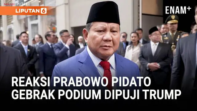 Reaksi Prabowo Pidato Gebrak Podium di PBB Dipuji Trump: Tak Sadar Gaya Saya Saja