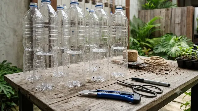 Cara Membuat Kebun Botol Bekas Bertingkat yang Hemat Tempat