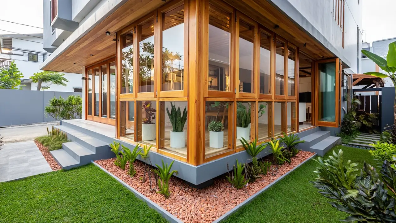 Desain Rumah Mungil Tapi Bisa Punya Mini Greenhouse di Samping