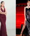 Zee tampil luar biasa cantik flawless dengan dress bustier hitam dan dengan detail rok bahan velvet yang bersinar.[@jkt48.zee]