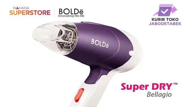 Hair Dryer Bolde Super Dry Bellagio Violet (Tokopedia)