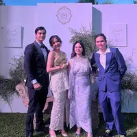 Outfit Pasangan Selebritis Hadir di Hari ke-2 Pernikahan Luna Maya dan Maxime Bouttier. [@tissabiani]