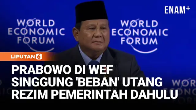 Prabowo Tegas di WEF 2026, Singgung 'Beban' Utang Rezim Dahulu: Penerus Selalu Membayar
