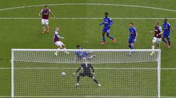 West Ham sempat unggul tiga gol lebih dulu lewat Bowen yang memanfaatkan umpan Tomas Soucek saat babak kedua baru berjalan tiga menit. (Foto: AP/Pool/Justin Setterfield)
