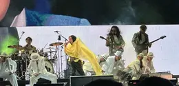 Syahrini di Panggung Pestapora 2026 (credit: KapanLagi.com/Wulan Noviarina Anggraini)