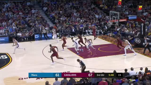 Berita video game recap NBA 2017-2018 antara Cleveland Cavaliers melawan Philadelphia 76ers dengan skor 105-98.