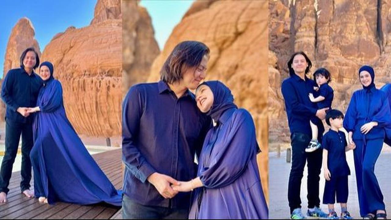 Keluarga Good Looking, 8 Potret Photoshoot Memukau Cut Meyriska & Roger Danuarta di Al Ula