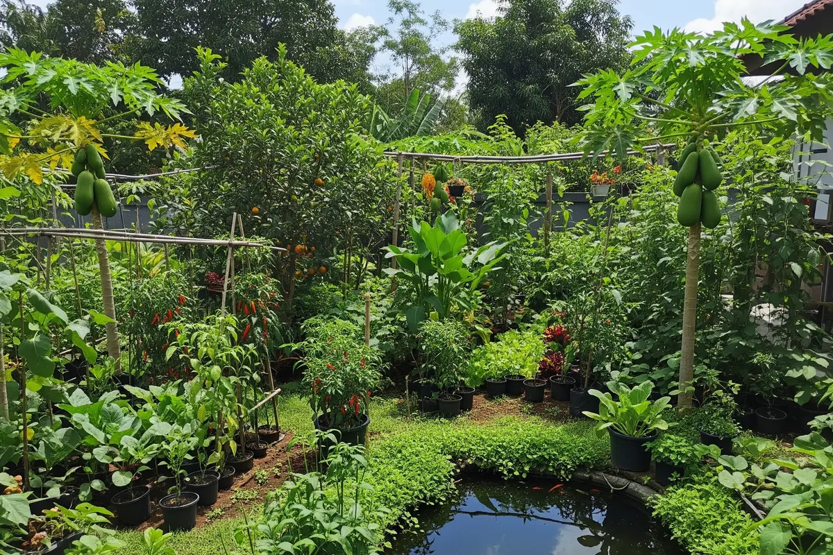 Model Kebun Sayur di Pekarangan Rumah
