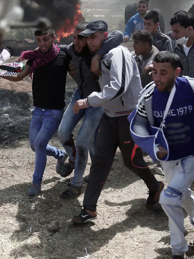 Warga Palestina Kembali Protes di Jalur Gaza