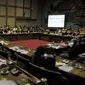 Suasana saat rapat kerja dengan Komisi XI di Gedung DPR RI, Komplek Parlemen, Jakarta, Kamis (22/01/2015). Pembahasan Asumsi Dasar Makro dan Pembiayaan dalam RUU APBN Perubahan TA 2015.  (Liputan6.com/Andrian M Tunay)