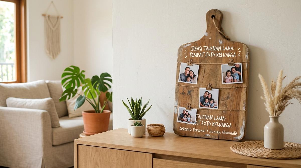 Kreasi dari Papan Talenan Lama untuk Dekorasi Rumah (AI Generated)