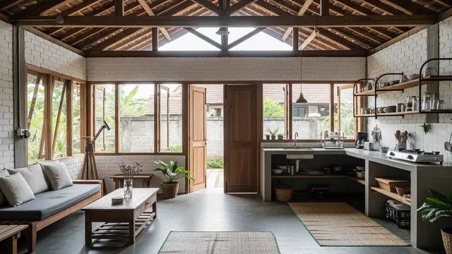 8 Desain Rumah Kampung dengan Sentuhan Industrial Sederhana, Minimalis dan Nyaman