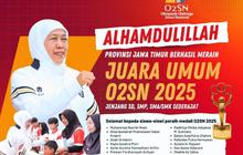 Pemprov Jatim Juara Umum O2SN 2025, Bukti Pembinaan Olahraga Berhasil