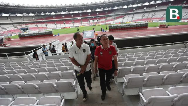 Ketua Umum PSSI Iwan Bule Meninjau Kesiapan GBK Menjelang Piala AFF 2022