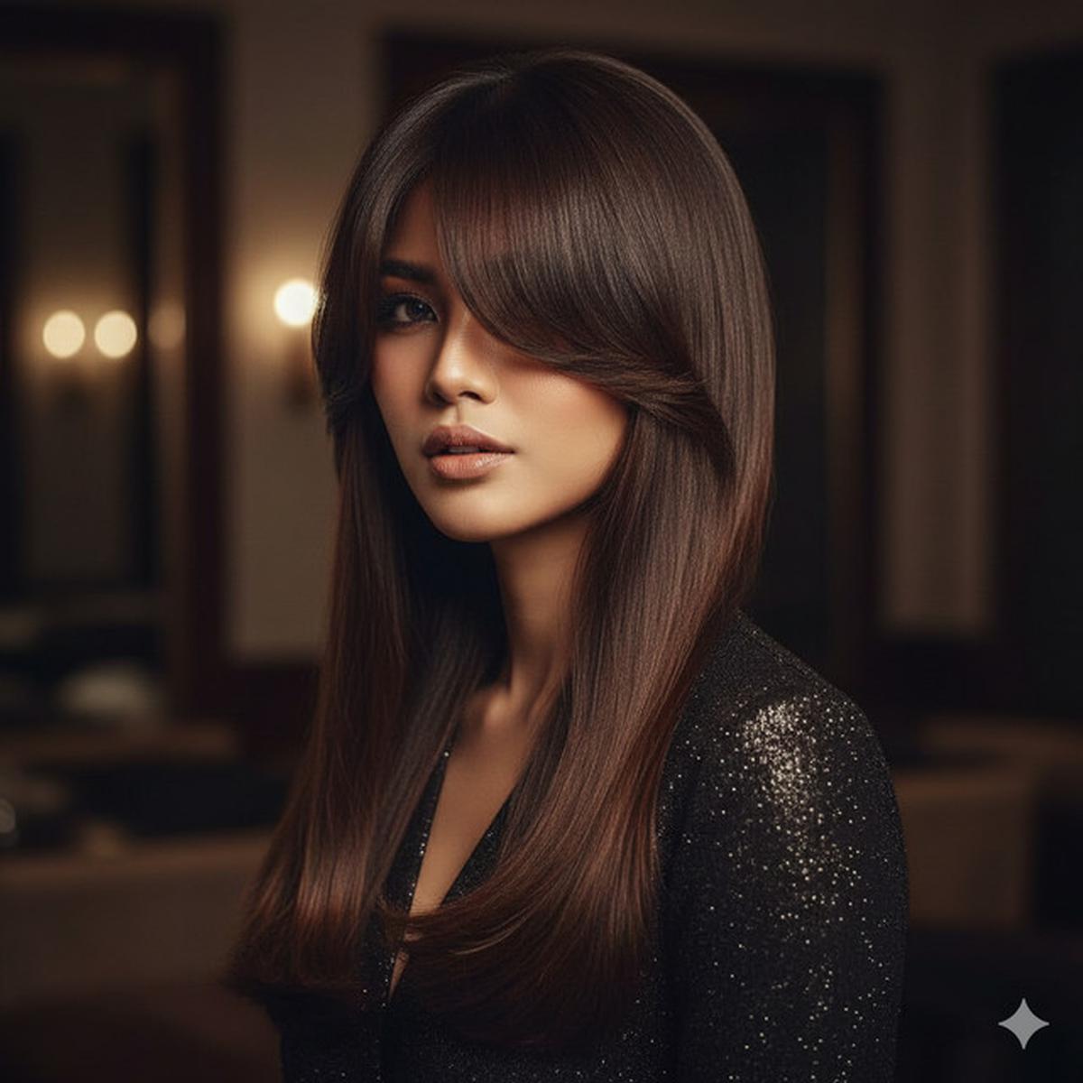 7 Model Rambut Wanita Panjang Lurus Poni Samping, Tampil Anggun dan Fleksibel untuk Sehari-Hari
