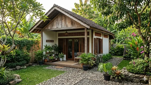 Desain Rumah 6x9 dengan Konsep Tropis yang Sejuk dan Hemat Lahan