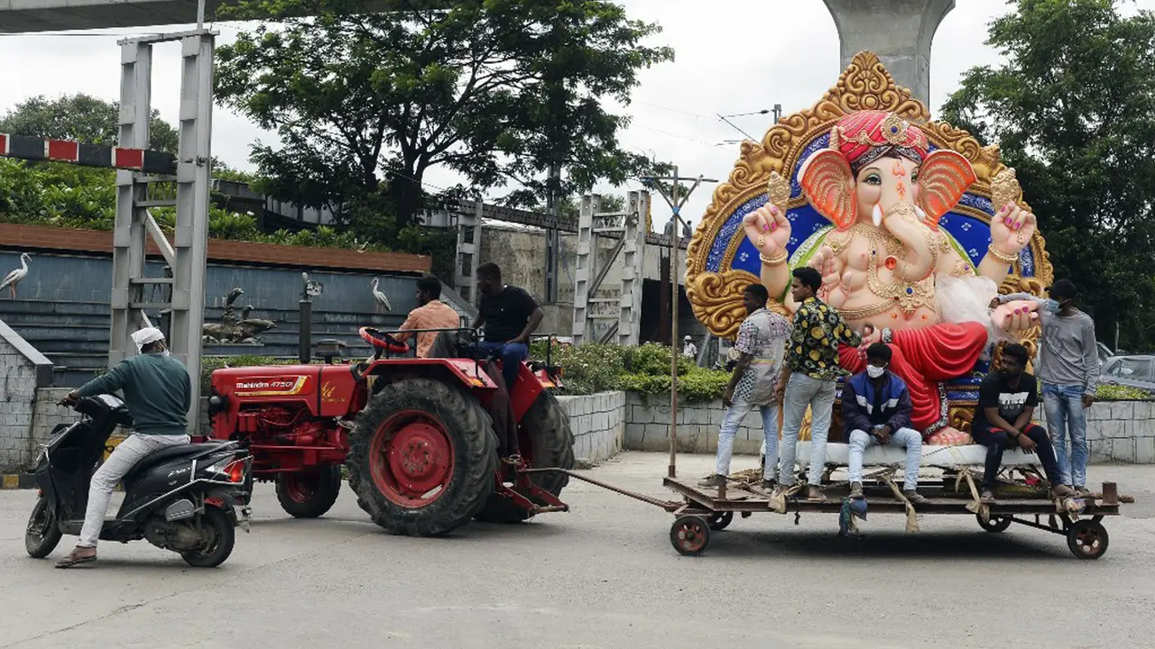 FOTO: Semarak Jelang Festival Ganesh Chaturthi di India