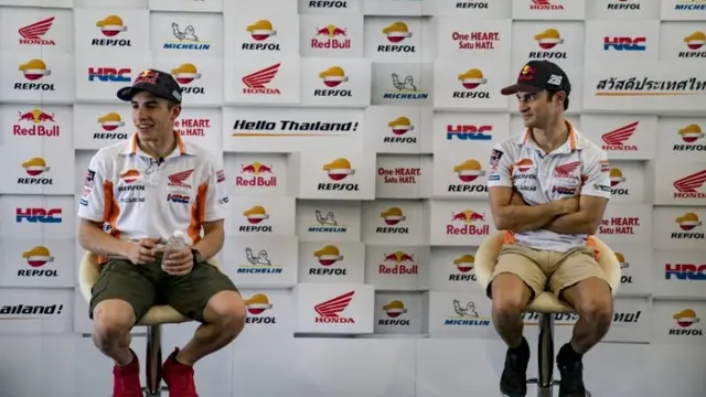 Marq Marquez dan Dani Pedrosa jajal Sirkuit International Buriram, Thaliand  (motogp.hondaracingcorporation.com)
