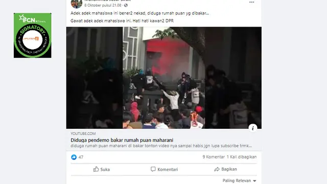 Penelusuran Klaim Rumah Puan Maharani Dibakar Mahasiswa