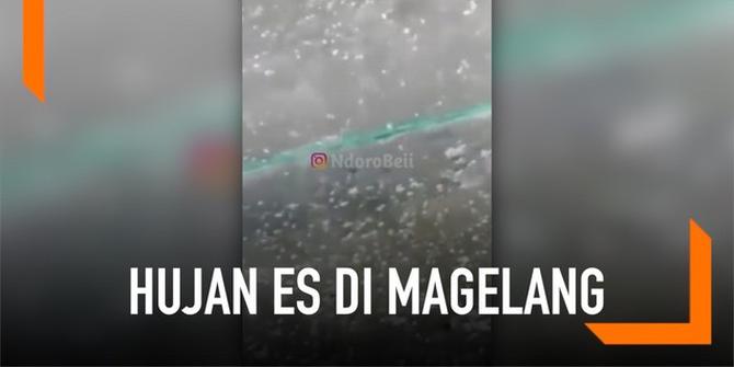VIDEO: Viral, Hujan Es Terjadi di Magelang