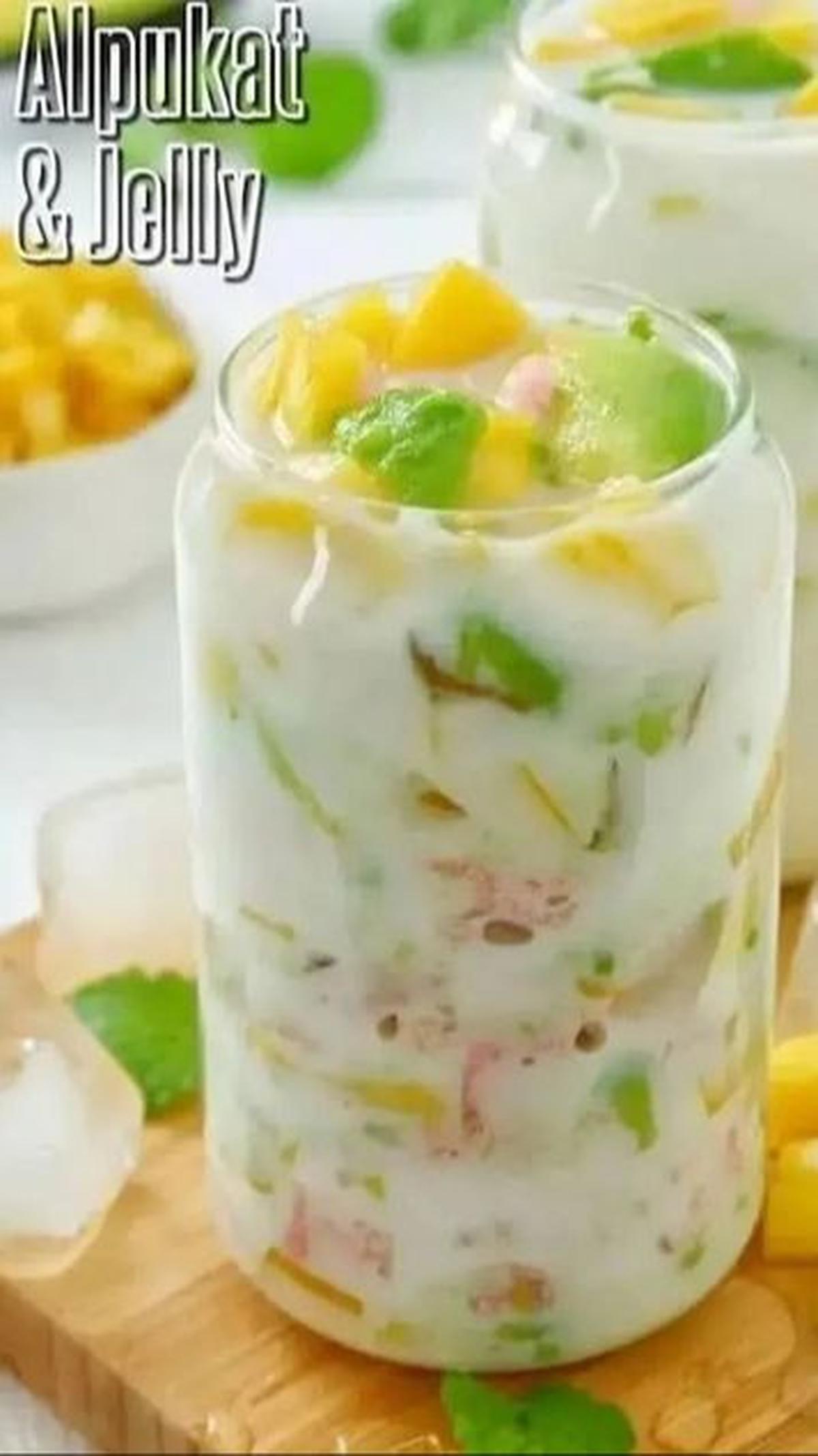 9. Resep Minuman Es Segar: Es Nangka Aplukat Jelly<br>