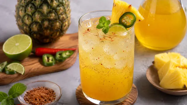 Resep Es Soda Nanas Versi Pedas ala Rujak