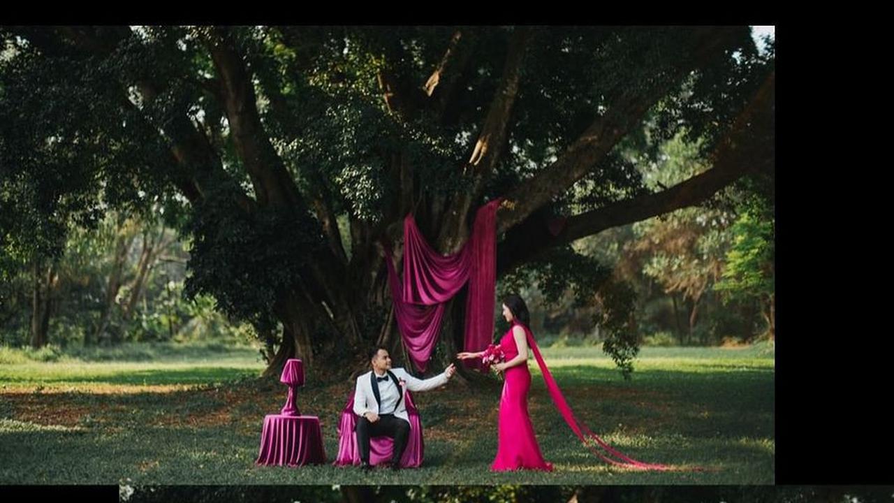 6 Potret Febby Rastanty Foto Prewed dengan Tema Warna Pink di Hutan, Cantik Calon Ibu Bhayangkari